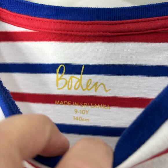 Mini Boden Red, White & Blue Striped Tee - Picture 3 of 4